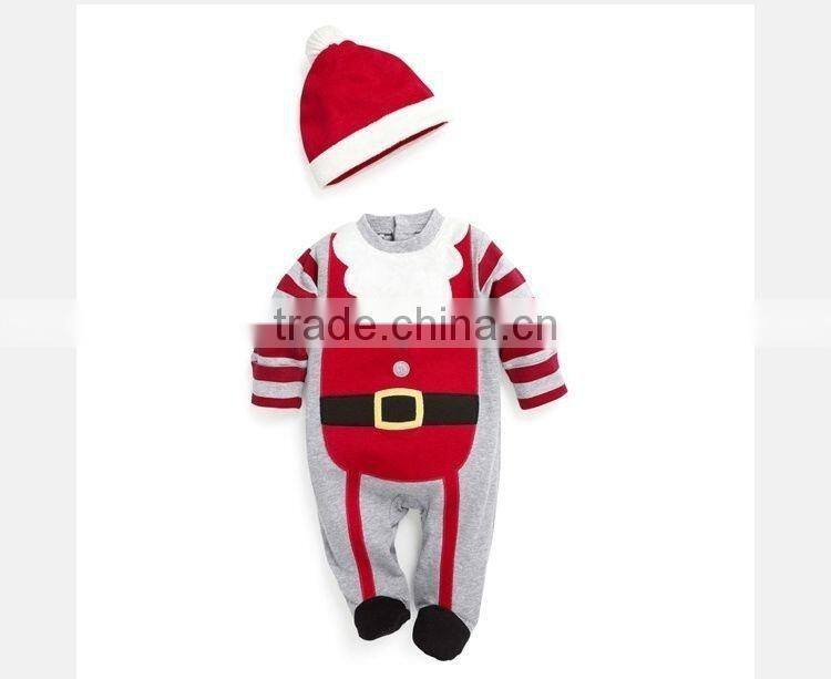 Baby Christmas Clothes Outfits Boy Girl Romper Hat and Set