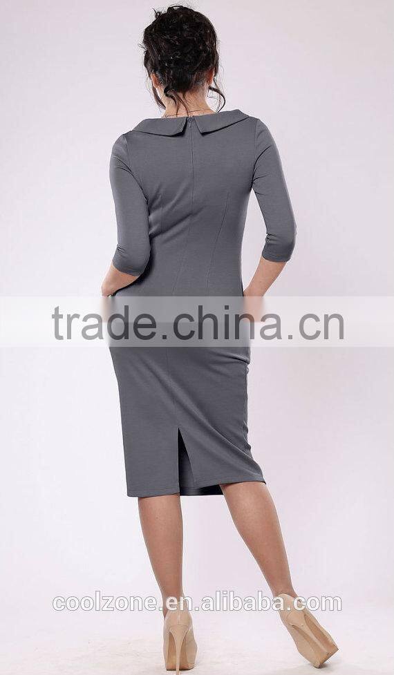 Next season long sleeves Autumn straight dress for office/Women elegant office dress