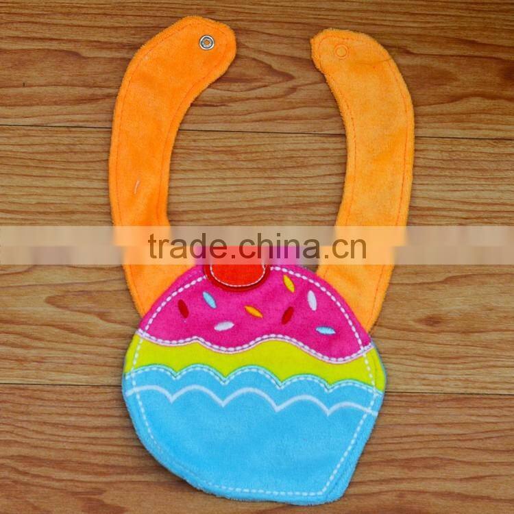 Delicious cake design baby burp bibs
