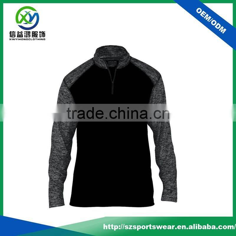 Best Price Contrast color Lightweight Polyester Cation 1 4 Zip Pullover Sweatshirt