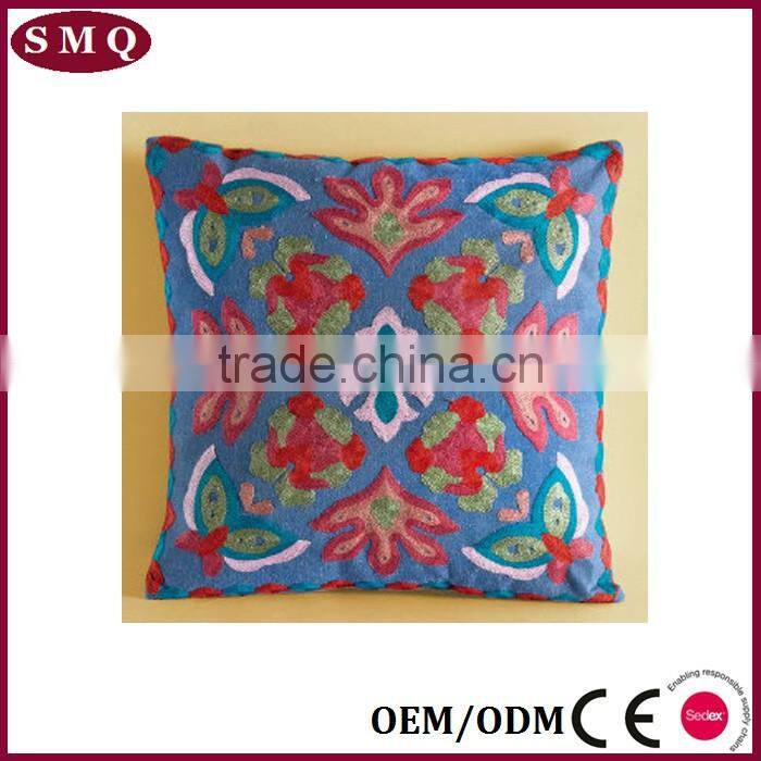 fancy tropical hand embroidery design cushion covers