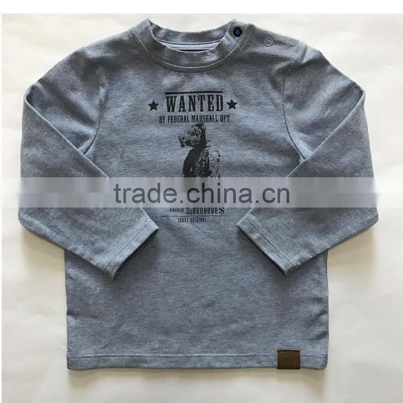 Infants & Toddlers Age Group Cotton Print Cartoon Baby Long Sleeve T-shirt for Boys