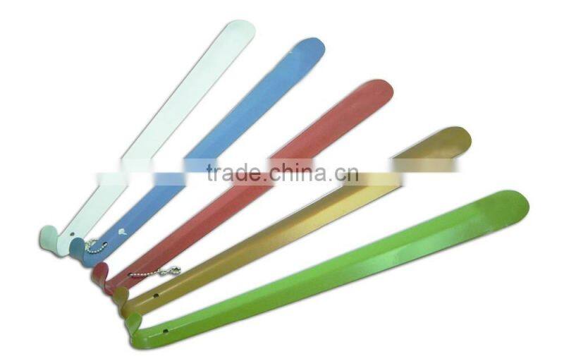 high strength stainless steel long shoe horn with hole