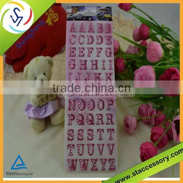 wholesale adhesive rhinestone letters stickers