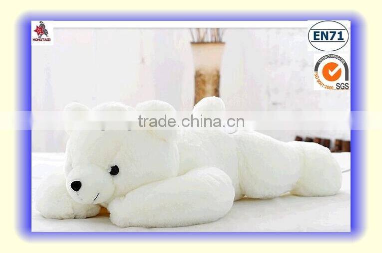 Custom stuffed polar bear toys with hats and clothes