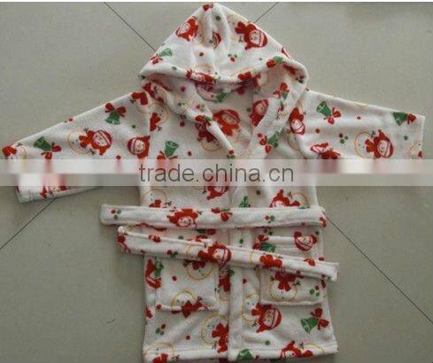 Cartoon Baby Coral Fleece Bathrobe