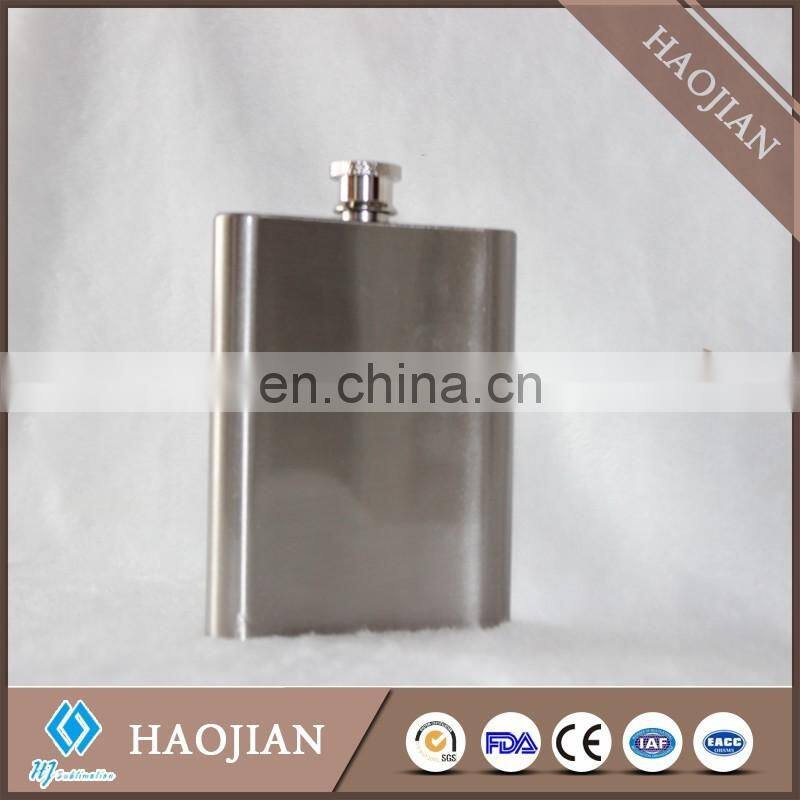 stainless steel hip flasks,wine flask with silver color 6/7/8 oz