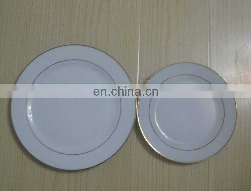 Sublimation ceramic plate with gold rim