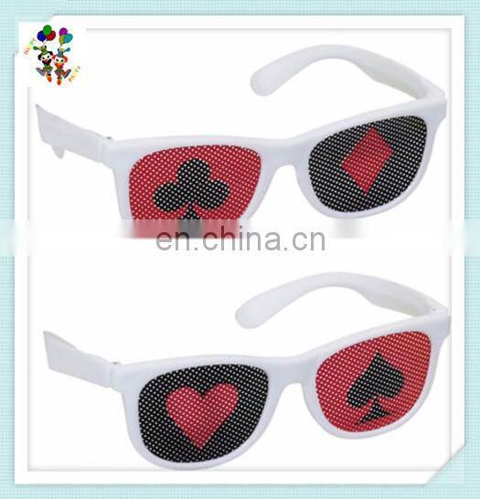 Casino Playing Cards Party Plastic Novelty Glasses with Printed Lenses HPC-0620
