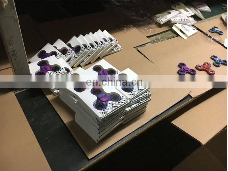 2017 Popular Stress Relase Stainless steel Plastic Bearing Glow Hand Fidget Spinner