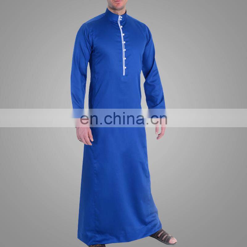 2017 Factory Direct Sales Muslim Men Clothing Latest Burqa Designs With Button Thobe Casual Middle East Region Abaya