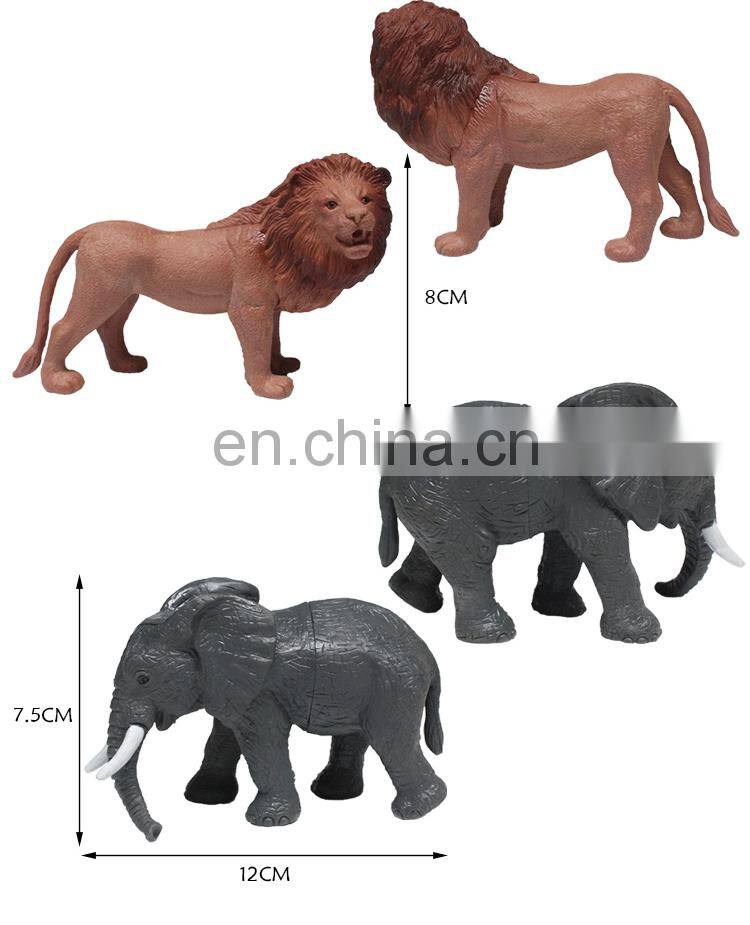 DIY hollow PVC zoo animal plastic toy for kids