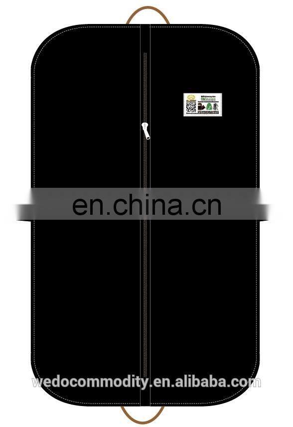 High qualited garment bags personalised suit bags leather handles zipper travel bag