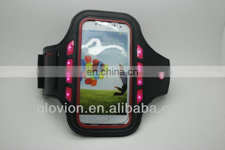 Lighted sport running armband waterproof phone neoprene armband