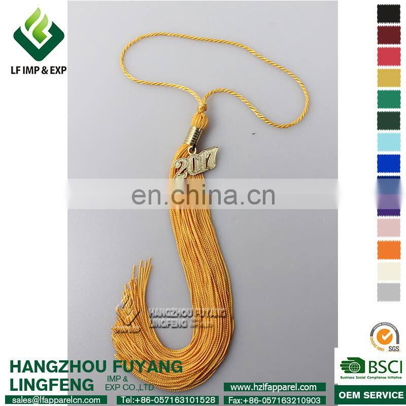 Gold Graduation Tassel With Year Charm