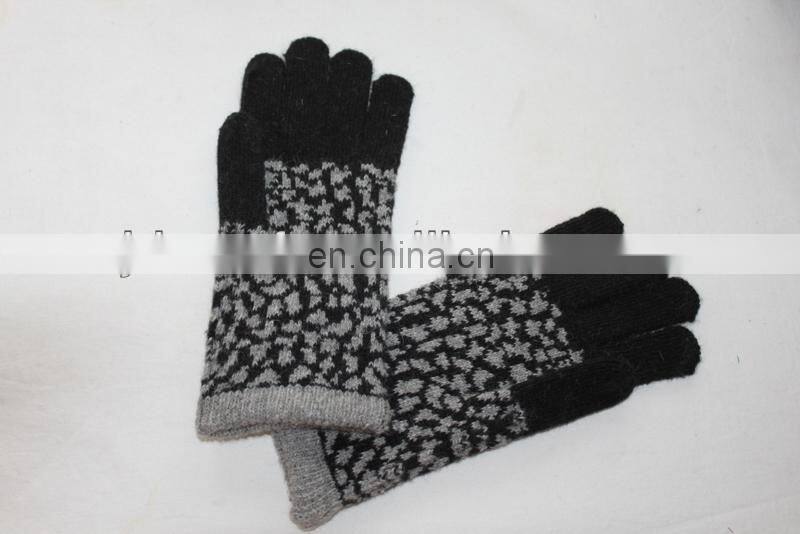 wool glove (JDG-S5C#) hijab fabric#) knit glove