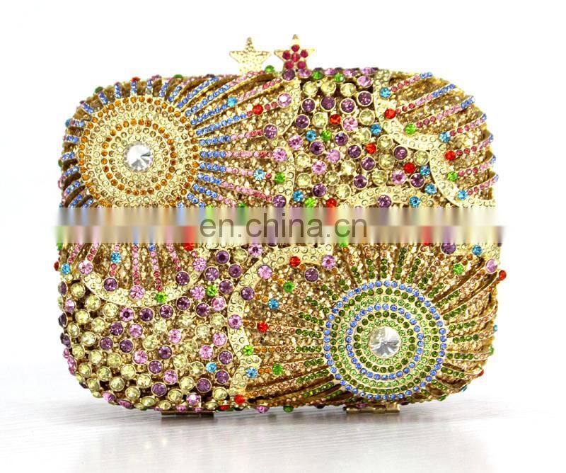 2016 clutch bag/evening bag/crystal wedding clutch bag/evening clutch handbag with stones