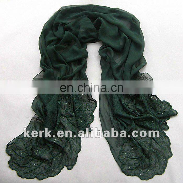 Factory price 175cmx52cm 17 colors ladies shawls scarf, can be MUSLIM HIJAB, 100% silk scarf