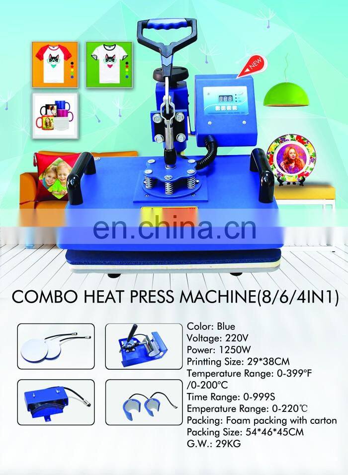 6 in 1 digital heat press printing machine dye sublimation machine price