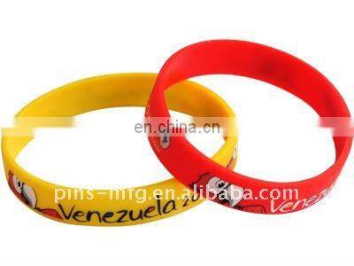 cheap debossed full color funny silicone wristbands