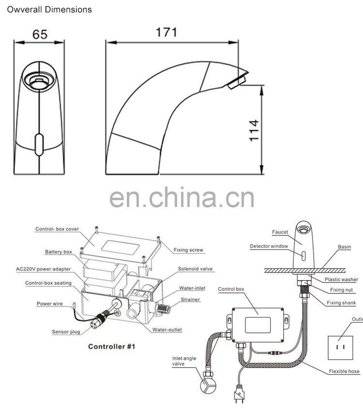 Long Service Economical Custom Design Automatic Bathroom Basin Faucet