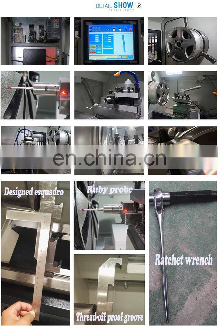 Horizontal alloy wheel cnc lathe machine for repairing WRM26H one year warranty CE