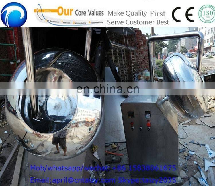 Stainless steel food automatic peanut chocolate nut candy tablet pill film sugar coating machine