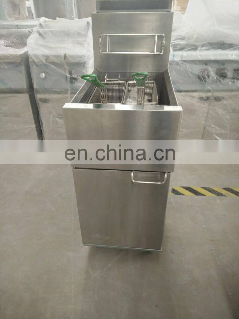 35L 2 Blue Basket 3 Tubes LPG Gas Vertical Temperature-Control Kfc Open Cooking Chicken Fryers