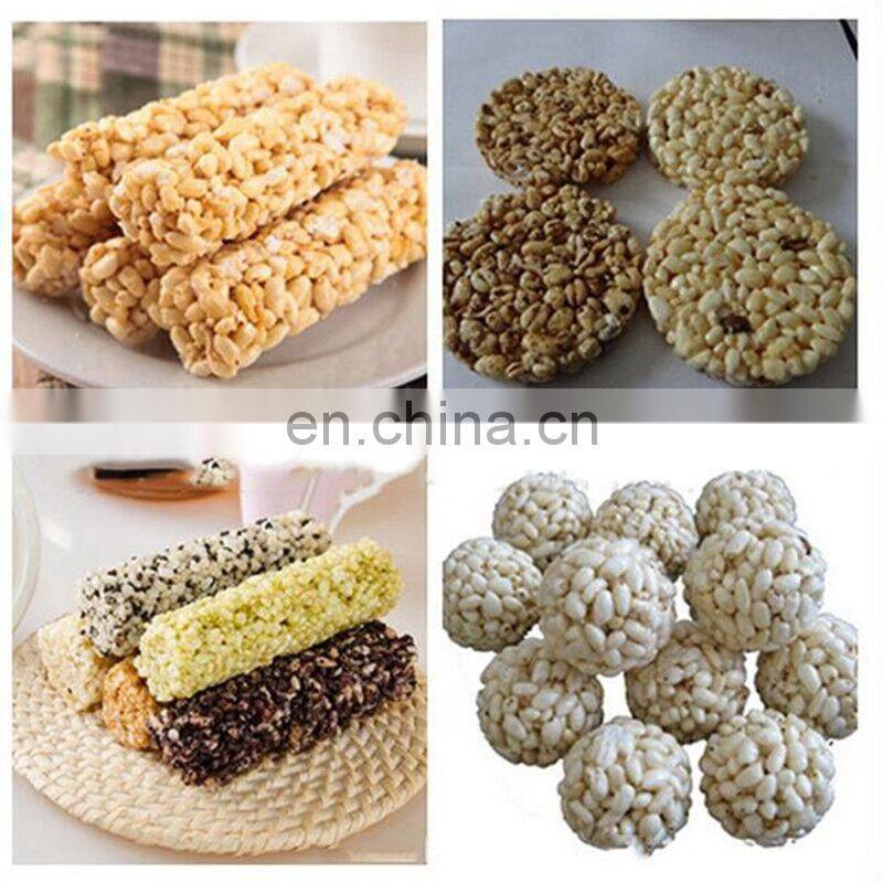Factory price automatic puffed rice cake popcorn ball peanut candy forming machine for sale