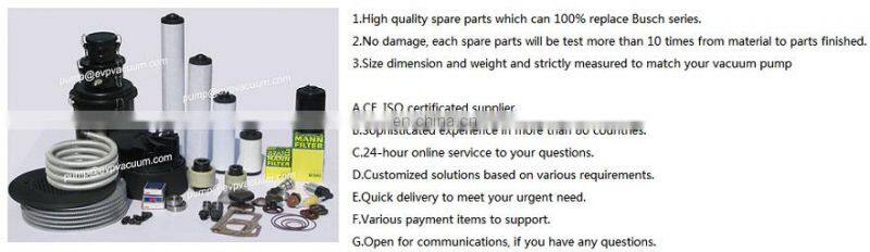 Promotion EVP brand replace busch series vacuum pump air filter and blade used in rotary vane pump