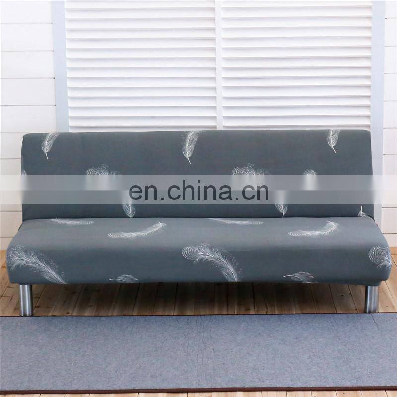 Printed Sofa Bed Cover Futon Slipcover Full Folding Elastic Armless Sofa Protector Cover