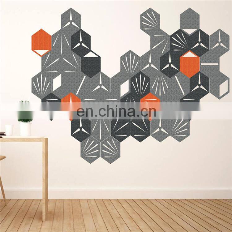 24 Hexagon modern urban felt wall decals kit stylish modern office decoration felt wall art stickers