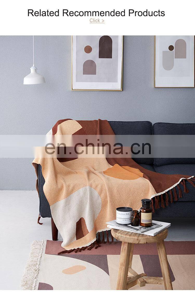 RAWHOUSE cheap factory price original ins sofa cover for fall Nordic woven decorative throw blanket with low moq