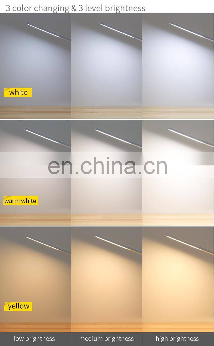Flexible hotel led desk Reading Book light dimming lamp with usb charging port office desk foldable lamp touch control