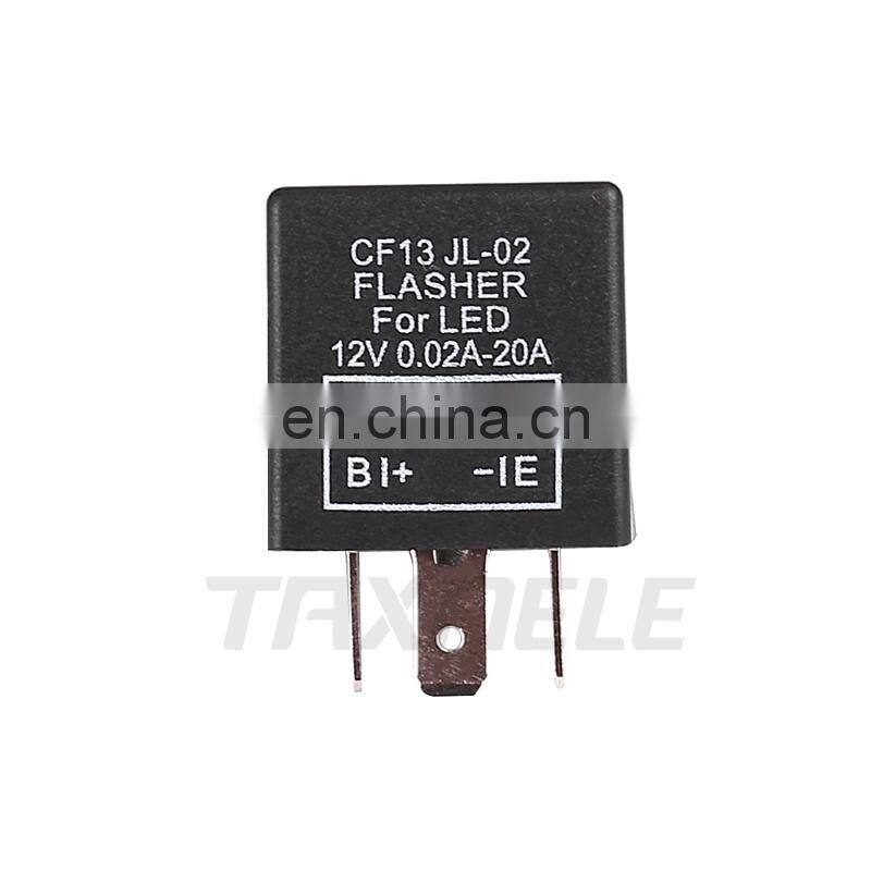 DC 12V Moto LED Turn Signal Flasher Relay Three Gear Frequency Motorcycle Adjustable Speed Flash Relay Accessaries CF13