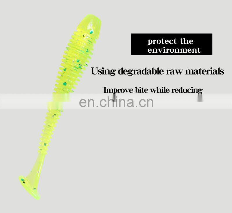 6cm 1.3gg Custom bulk freshwater saltwater t tail soft platicic lures swim worm bait