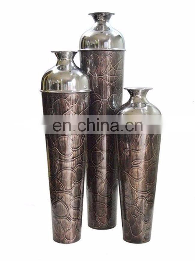 aluminum smooth shiny finished flower pot