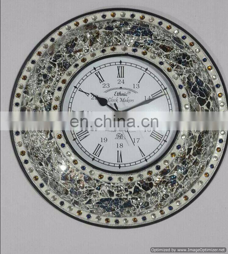 new modern design mosaic metal clock