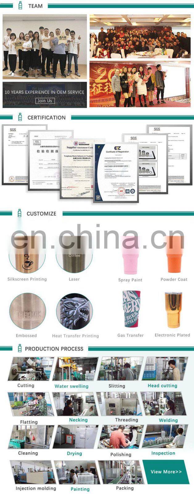 Customize logo&color 304 stainless steel vacuum tumbler with lid