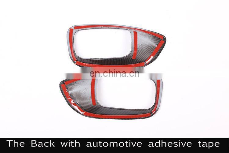 2Pcs Carbon Fiber Style Seat Adjustment Frame Decoration Cover Trim For Jaguar XF XE F-Pace X761 Car Accessories