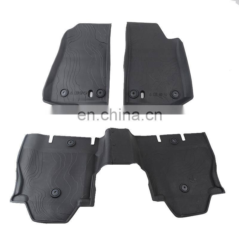 Off road Floor mat(4 doors) for Jeep-Wrangler JL 2018+ Truck Pads Carpet for Jeep accessories
