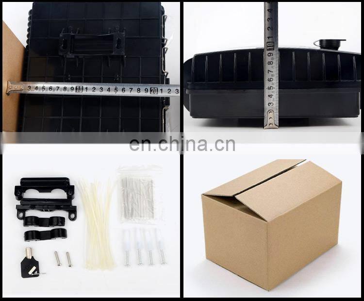 CE 16 Core Outdoor IP 65 FTTH FAT Black Fiber Optical Distribution Nap Box