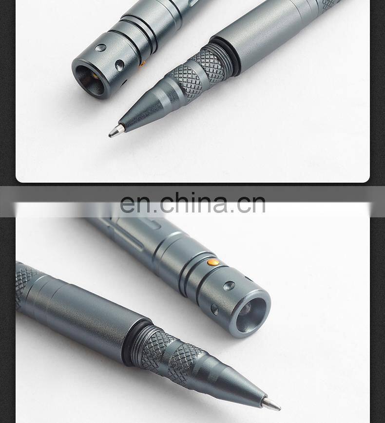 High quality outdoor multi-functional defensive equipment defensive equipment tactical pen with lamp tools