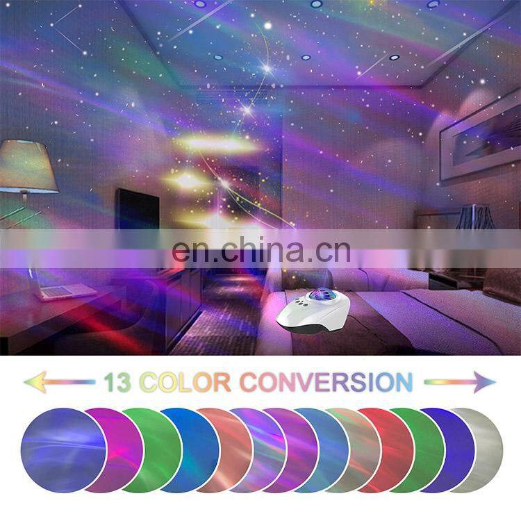 LED Nebula Aurora Night Light Kids Music Rotating Remote Control Blue tooth Projector