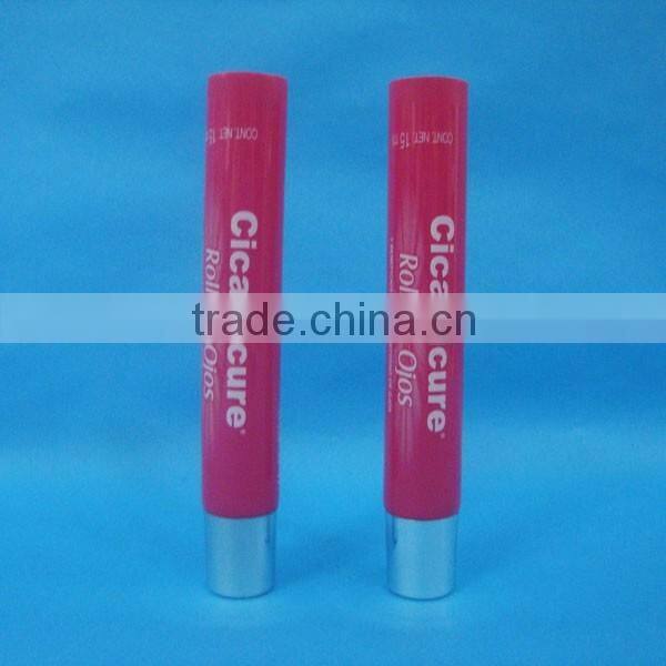 Special pp plastic soft tube/eye cream bottle with uv screw cap /cosmetic soft tube with roller unit