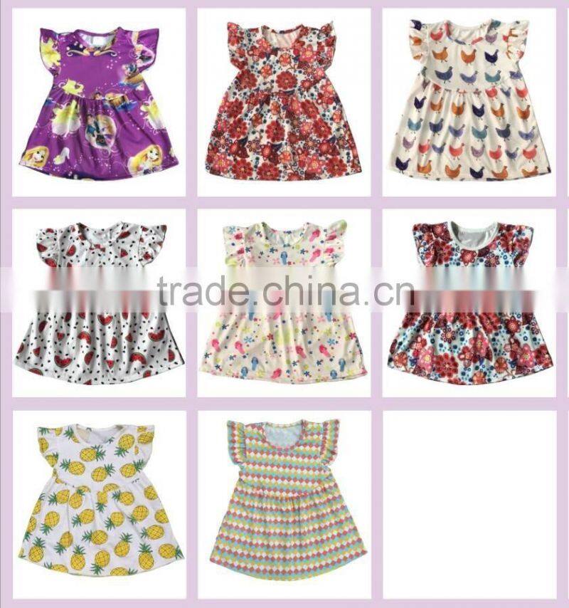 wholesale children girls dress sleeveless children clothing set slip dress ostrich pattern cool summer girls dress
