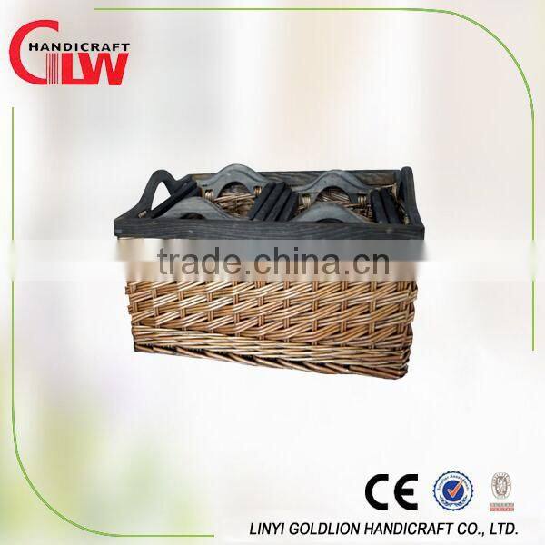 wooden $willow storage basket