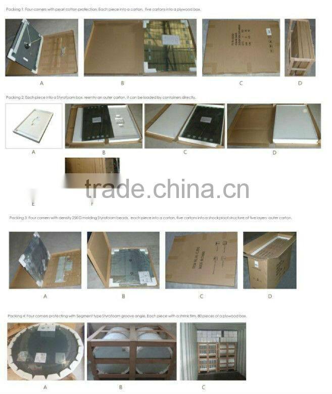 hotel room mirror decorative bathroom compact silver mirror