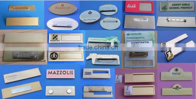 cheap unique printed logo reusable name badges