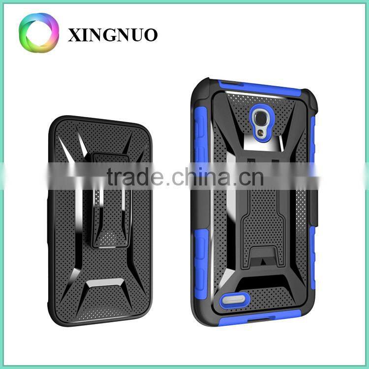 Rugged Armor Holster Case Cover Case For Alcatel One Touch Conquest 7046T With Kickstand and Locking Belt Swivel Clip